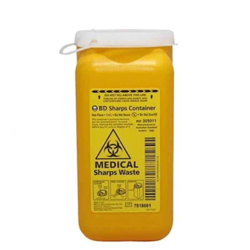 Medical Waste / BD Sharps Collector Medical Bin 1.4L