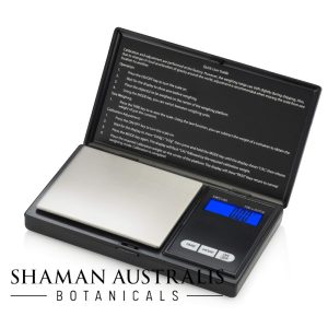 Black digital pocket scales